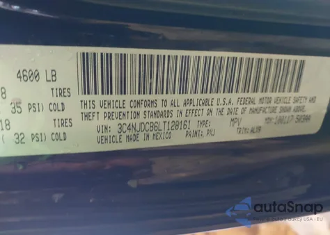 2020 Jeep Compass Limited 4X4 z USA, uszkodzony, nr VIN 3C4NJDCB6LT128161